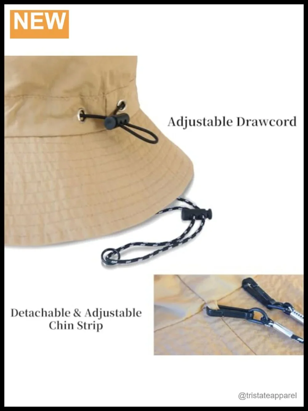 Packable Sun Bucket Hat for Women Waterproof Quick Dry Detachable Chin Strap